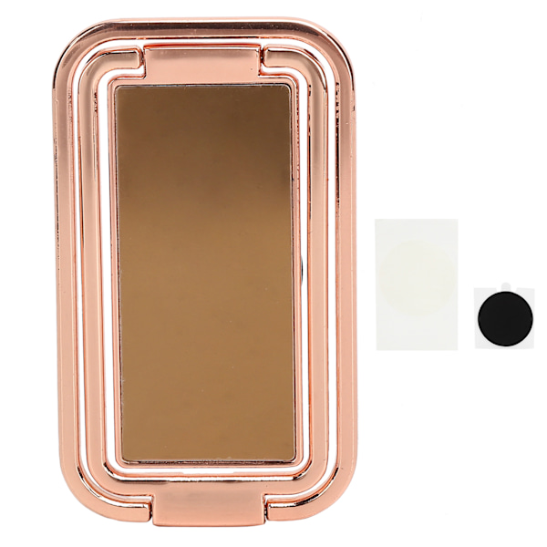 Finger Ring Mobiltelefonhållare Stativ 360° Rotation Metallring Spänne MultiAngle Handgrepp (Roséguld)