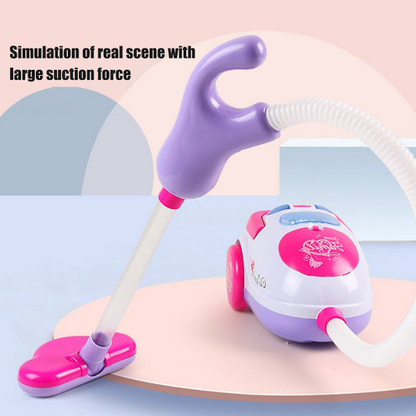 Lekleksak Dammsugare Barn Städning Push Pull Låtsaslek Set för Baby Barn