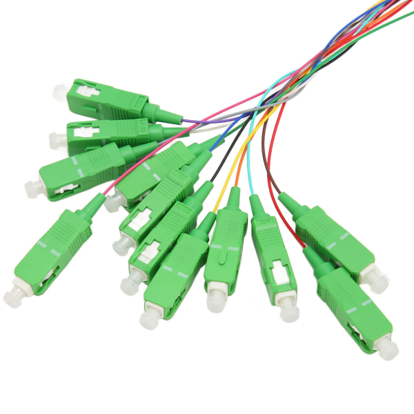 1,5 meter fiberoptisk pigtail 12 trådar SC APC 12 färg Single Mode fiberoptisk pigtail för svetsnätverk