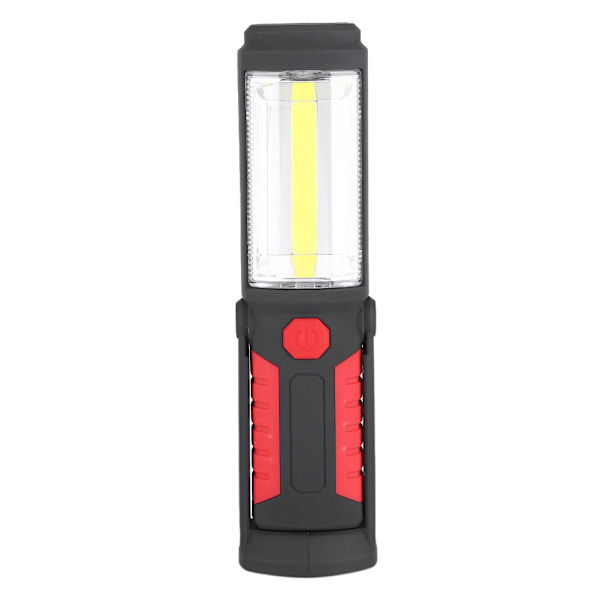 3W Ladattava COB LED -taskulamppu, magneettijalustalla, punainen, retkeilyyn, hätätilanteisiin ja työvaloksi