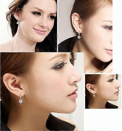 Øredobber Dingle Skinnende Cubic Zirconia Studs Hypoallergene for Jenter for Kvinner