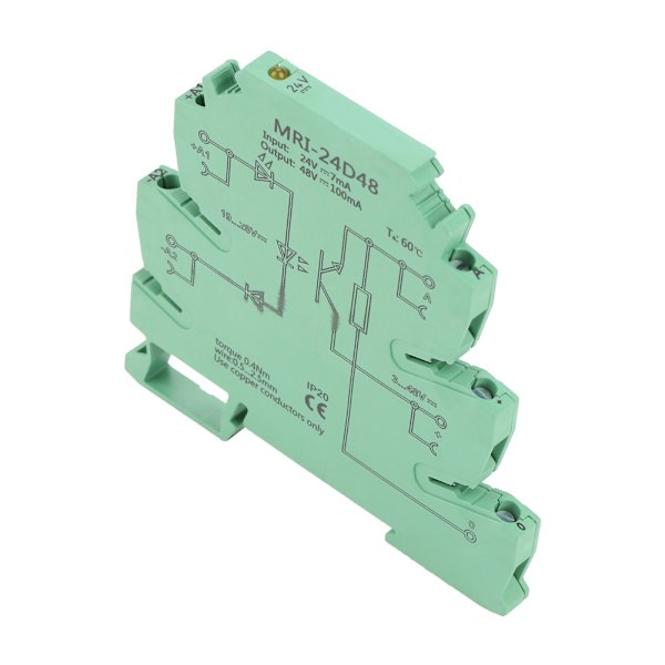 MRI-24D48 DC Fotoelektrisk Kopplare Isolerande PLC Relämodul Ingång 24VDC Utgång 3-48VDC