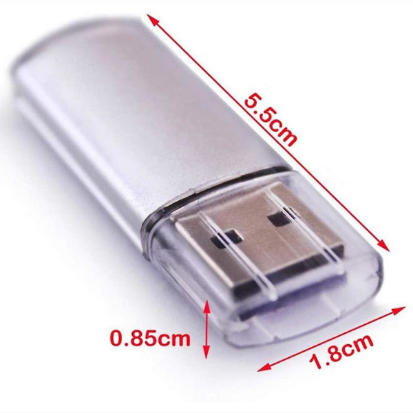 16 GB USB 3.0 Flash Drive - Sølv, roterende lagringsstasjon, hengende design