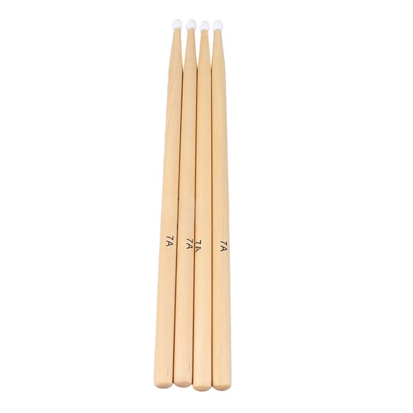 【NX】2 Pairs Drumsticks Maple Wood 7A Nylon Tip Drum Sticks Percussion Instrument Accessories