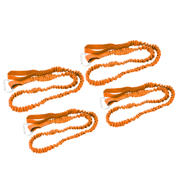 4 stk Kajak Paddel Line Elastisk Anti Lost Nylon Kano Paddel Koppel Sikkerhedstov til Surfing Rafting Orange