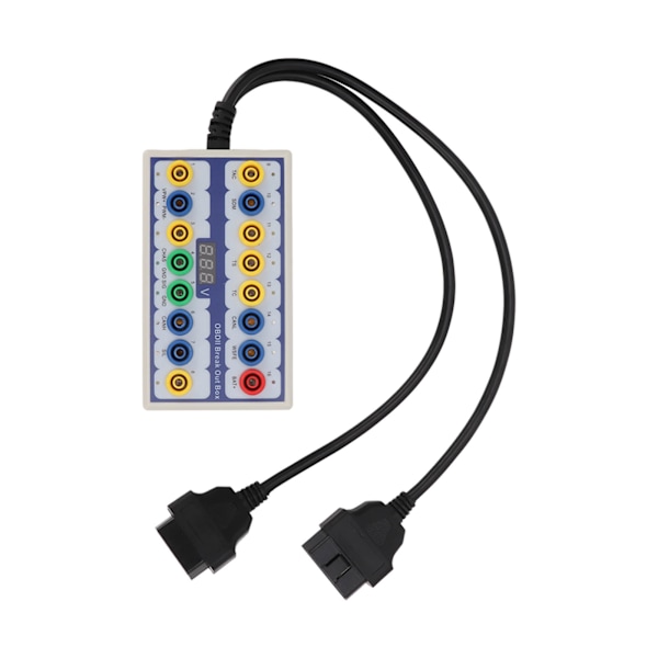 OBDII Breakout Box OBD2 Protokolldetektor med Diagnostisk Kabel Universal til Bil OBD Linjesignaltransmission