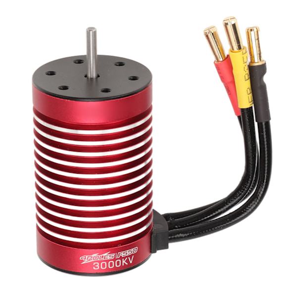 RC-auto harjaton moottori F550 3000KV 4-napainen sensoriton harjaton moottori lämpötilan ohjausportilla 1/10 RC-autoille