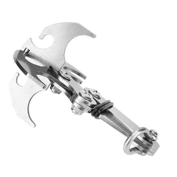 1 stk Multifunksjonell Grappling Hook i Rustfritt Stål Klatreklo Utendørs Overlevelseskarabin