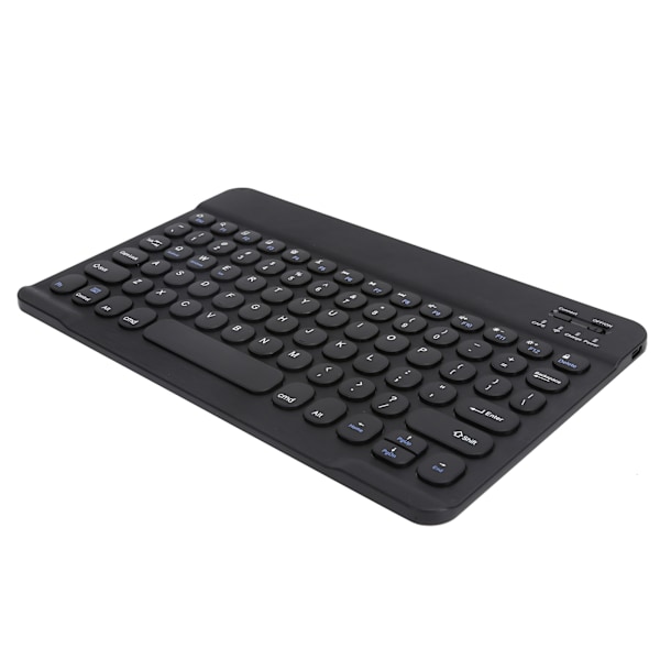 Trådløst Bluetooth-tastatur Nettbrett Smarttelefon Datatilbehør Rund Kappe 10tommer Svart