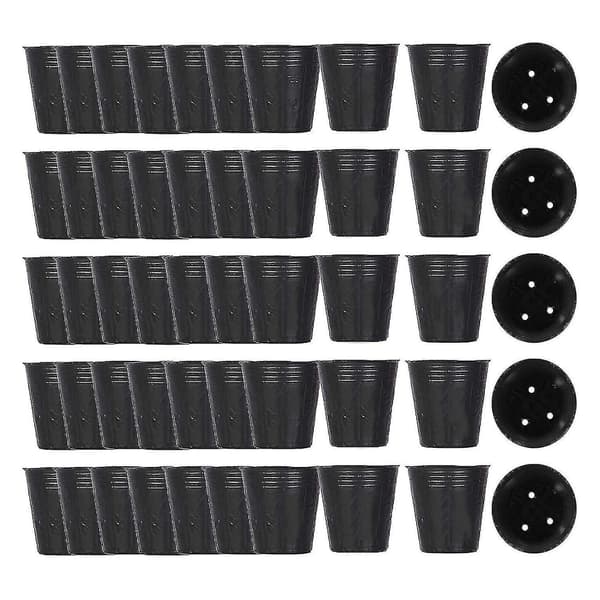 500 pcs Plastic Plant Pots for Propagation 8cmx8cm - Aespa