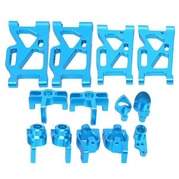 RC Bil Metall Uppgraderingsdelar Kit Styrning Fjädring Arm C-hållare Tillbehör för WLtoys 1/14