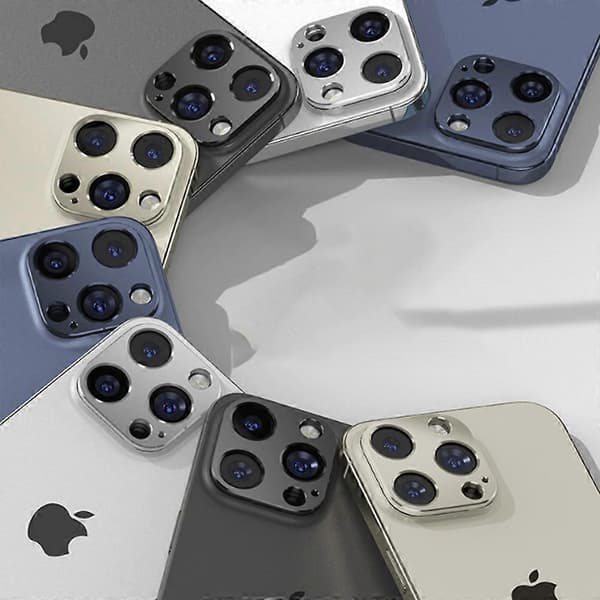 2 stk. titanlinseklistremerker for iPhone 15/15plus, svart