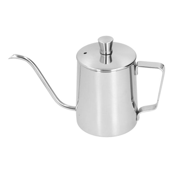 350ml PTFE Kaffekanna med Lock 304 Rostfritt Stål Häll Över Kaffekanna för Hemmakontor Rostfri Färg