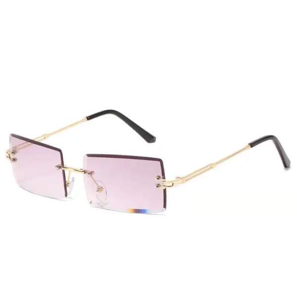 Kvinders solbriller 90'er inspireret rektangulær sommerrose pink one size