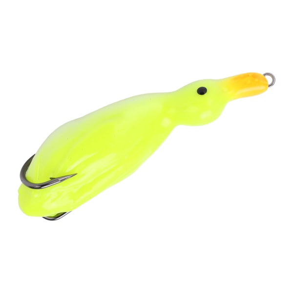 Livaktig 3D And Soft Silikon Fiske Lokkemiddel Andeformet Silikon Fiskeagn Wobbler Gul