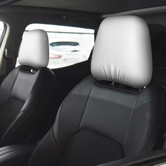 Car Headrest Covers - White - Set of 2 Car Seat Headrest Covers - Headrest