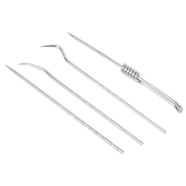 4 st/set Utomhus Metall Tandpetare Verktyg Förvaringslåda Bärbar Munvård Tandpetare