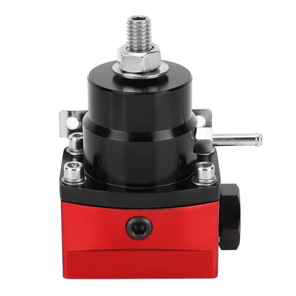 Universal Justerbart Drivstofftrykksregulatorsett med Måler 100PSI (Svart+Rød)