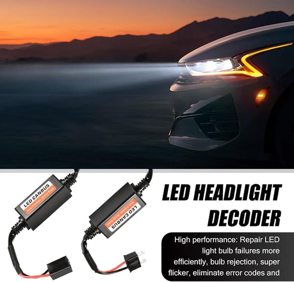 2-pak H7 LED Canbus Decoder Fejlfri Eliminator Adapter