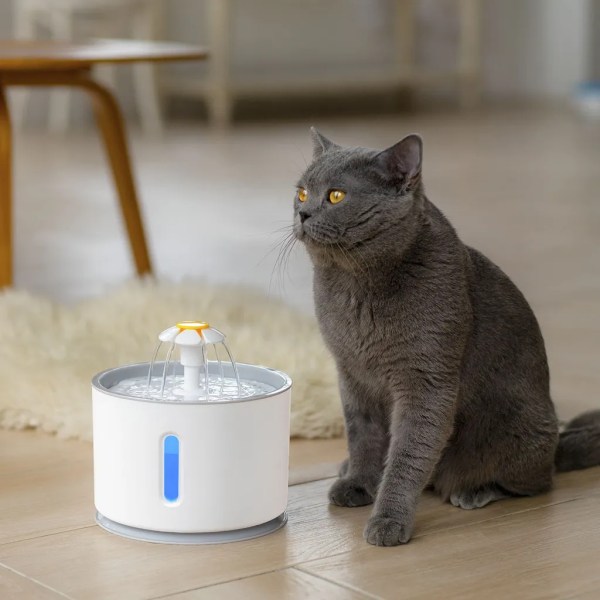 2,4L katt- och hundvattenfontän - Automatisk vattenfontän för husdjur