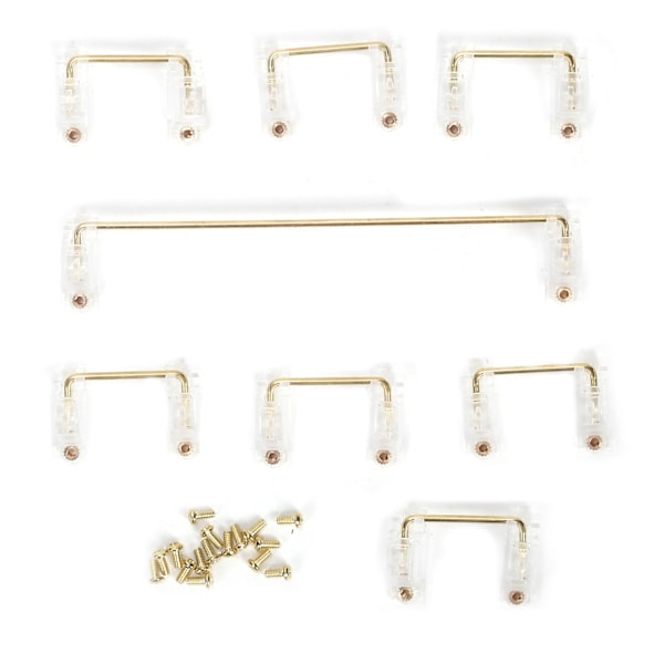Mekanisk Tastatur Stabilisator 2 Spesifikasjoner med Gullfarget Tråd Keycap Tilbehør for DIYTransparent