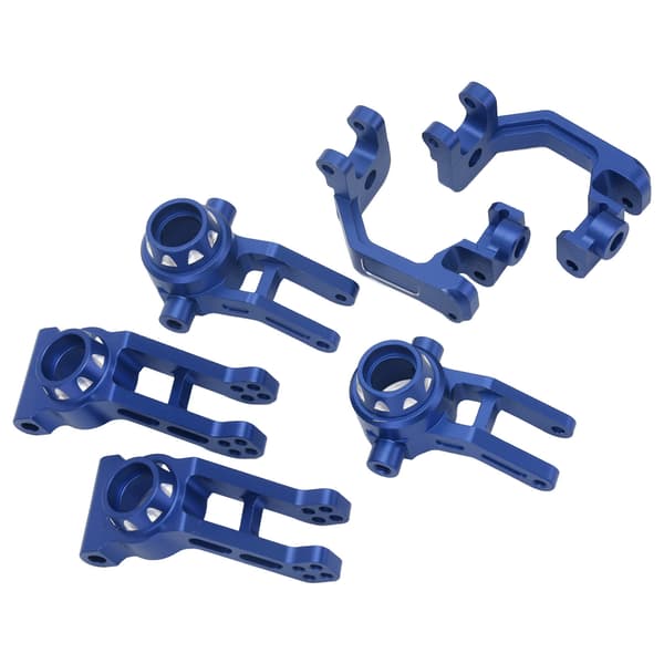 2Set RC Bil Styrekopssæt Aluminiumlegering Bagaksel Sæde C Base Pasform til ARRMA 1/8 RC Bil Sort