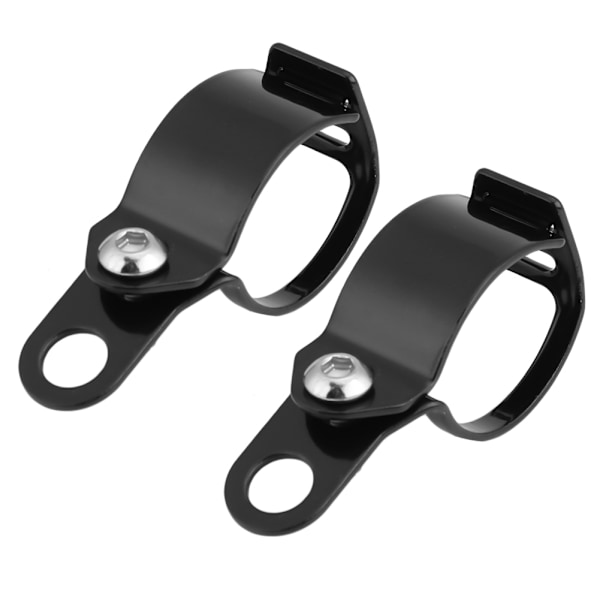 2 stk. Motorcykel Blinklys Beslag Passer til 30-45mm Forgaffel Scooter (Sort)