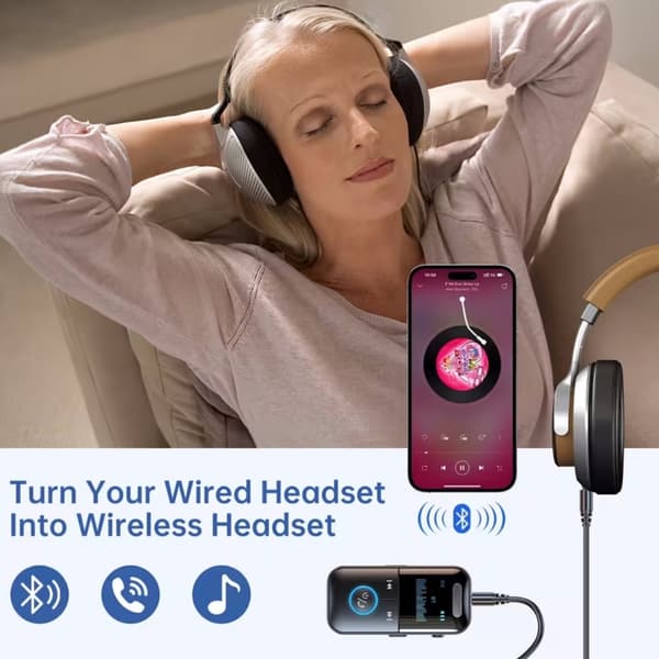 Bluetooth 5.4 lydsender og -mottaker, 4-i-1 trådløs senderadapter, 5.4 trådløs lydadapter