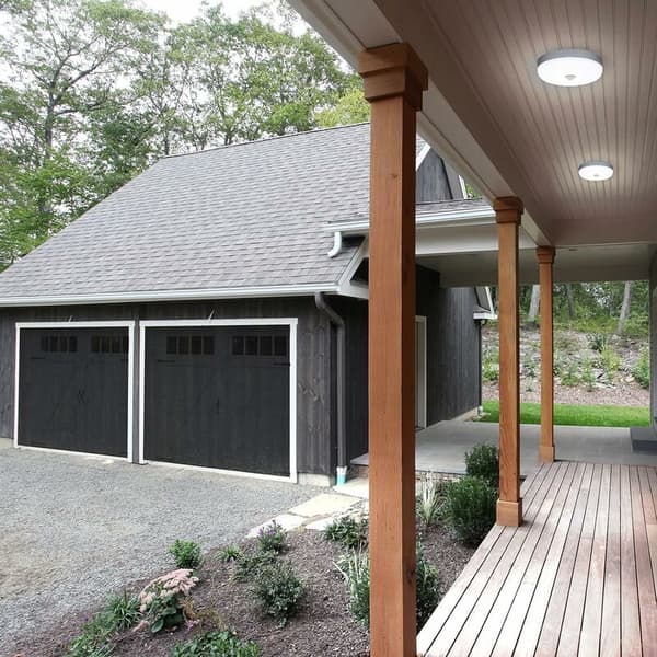 LED Motion Sensor Ceiling Light 12W 1500LM 6500K Cool White IP56 Waterproof Round LED Ceiling Light for Outdoor Indoor