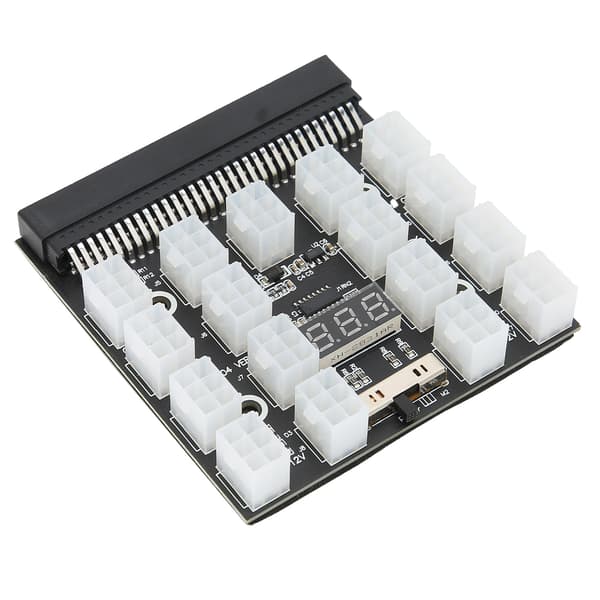Strømforsyningskortadapter 17 Position Distributionskonverter Breakout PCB-modul 12V Sort