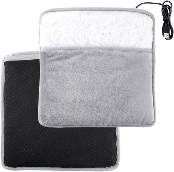 USB foot warmer, soft, fluffy and comfortable, easy to use, provides continuous warmth, perfect for tired feet, stylish and practical design