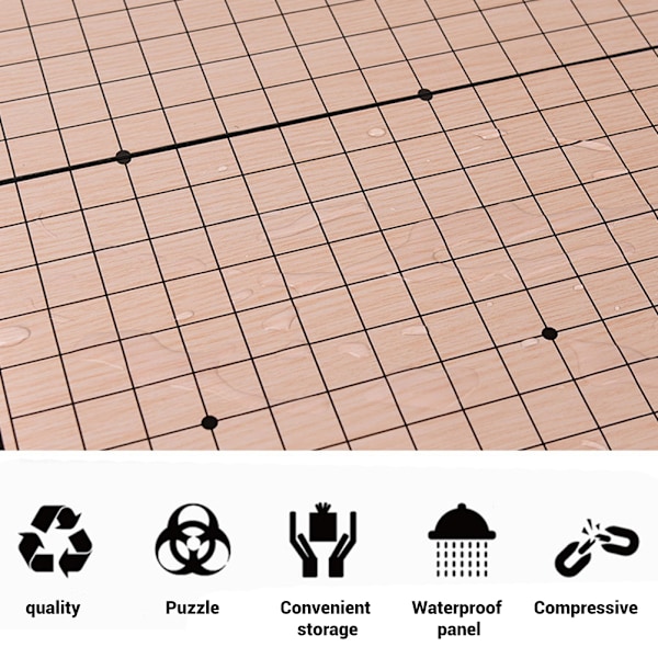 19 x 19 magnetisk Go-spillsett 11 tommer reisebrett brettspillsett med magnetiske plastbrikker for nybegynnere barn voksne
