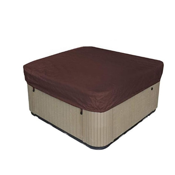 Brown Square Outdoor Spa Cover - vedenpitävä polyesteri, 215x215x30cm