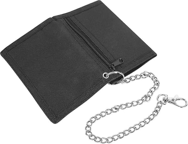 RFID Slim Pung til Børn Herrepung med RFID/NFC-blokering Slim Canvas Tri-fold Pung til Mænd til Drenge, Børn, Mænd, Julegaver (Sort)