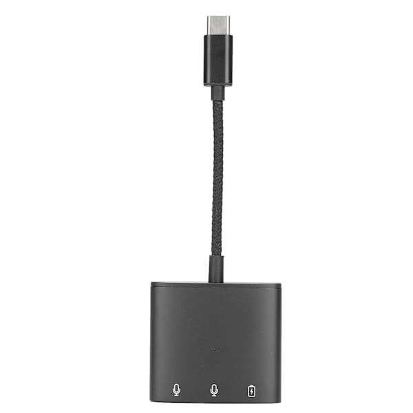 3-in-1 USB C - 3,5 mm:n audioadapteri, Type C - 3,5 mm:n ja USB C -kuulokeliitäntä ja latausportti, Space Black