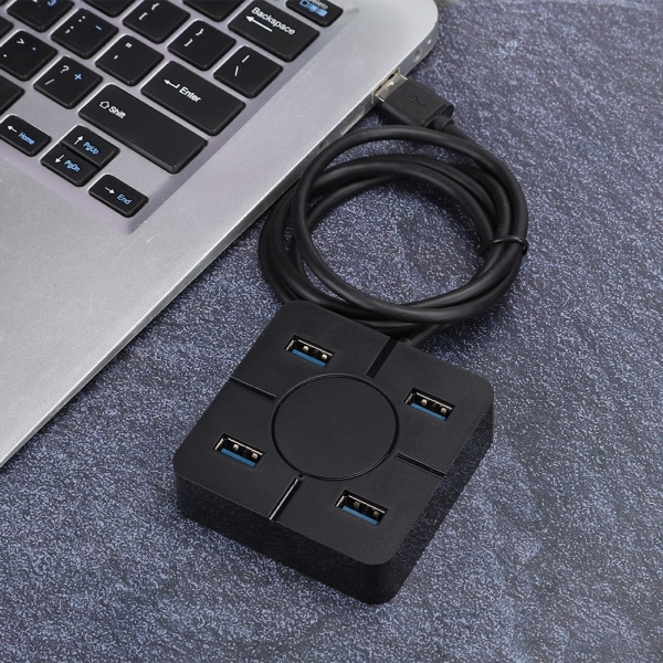 Hubb USB3.0 Splitter 4-i-1 Dockingstation 4-Port Flerfunktionell Laptoptillbehör för ExpansionSvart