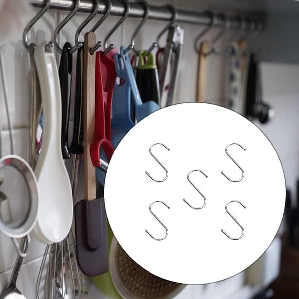5 stycken krokar i rostfritt stål, hängkrok, kökskrokar, för badrum, kök, sovrum