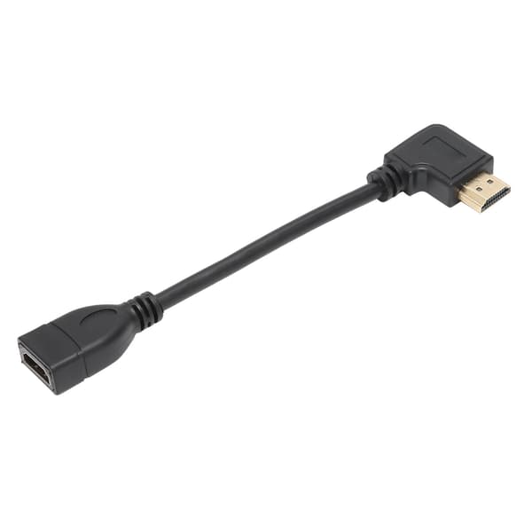 HighDefinition Multimedia Interface -sovitinkaapeli 15cm Naaras-Uros Vasen Kulma Liitäntäjohto