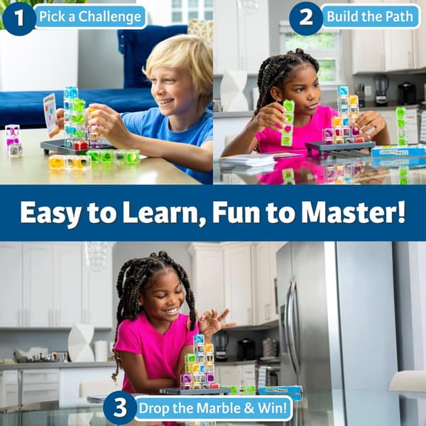 ThinkFun Gravity Maze - Fallende kule-logikkspill - Utfordrende STEM-leketøy for barn 8-12 - Gravity Marble Labyrinth