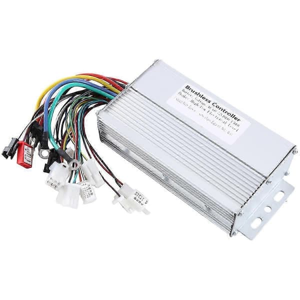 48V 60V 64V 72V 1000W 1500W Elektrisk Kontroller 12 Rør Dobbelmodus Elsykkel Børsteløs Hastighetskontroller Silver