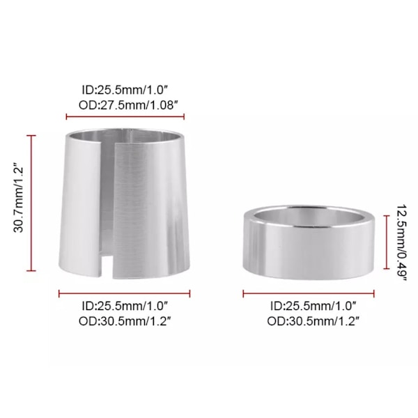 1 tommer Konisk Drivaksel Koblingsaks Adapterforbindelse Sølv Aluminium Holdbar Tilbehør