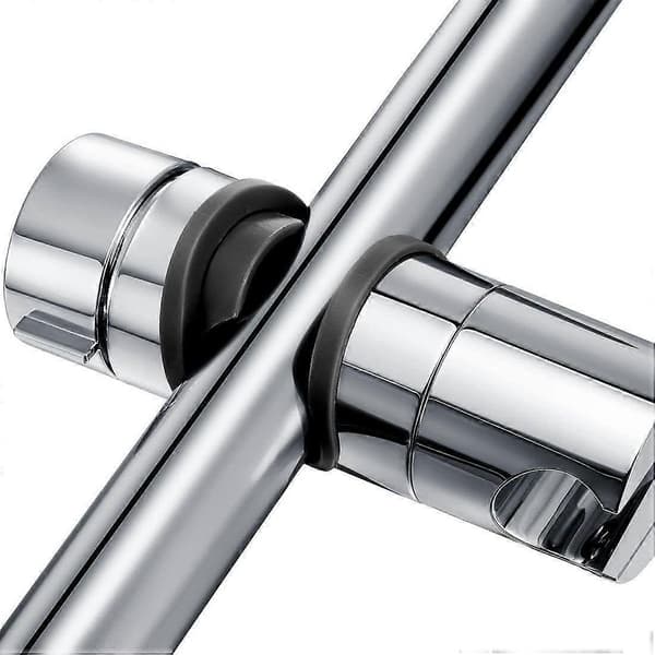 Utskiftbar håndholdt dusjholder, dusjhodeholder, 18-25MM diameter justerbar, krom ABS (sølv)