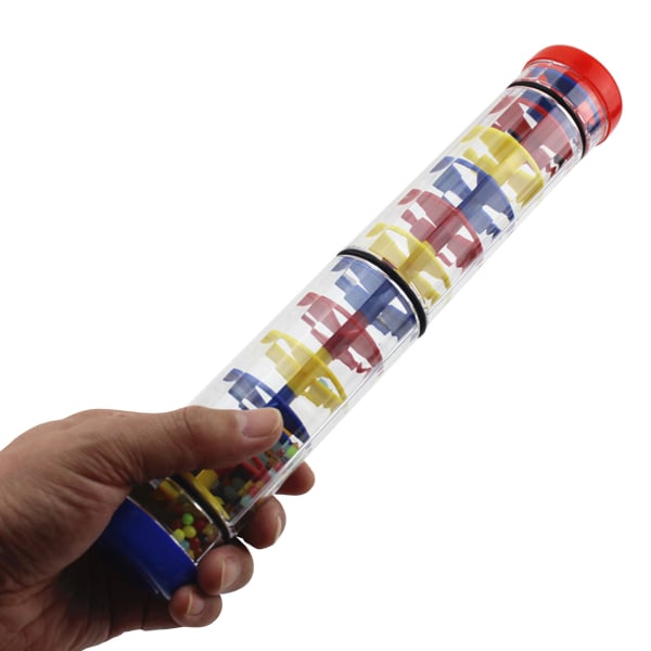 Regnmager Rain Stick Legetøj Musik Uddannelse Regn Stick Shaker Plast Ranglerør til børnehave 3 Sektion