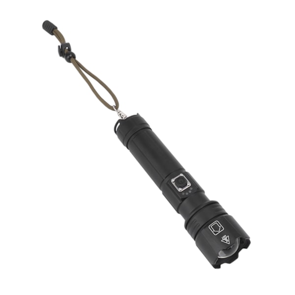 LED Ficklampa 5 Lägen Justerbart Fokus Uppladdningsbar Campingficklampa för Vandring Promenader Resor 7000LM
