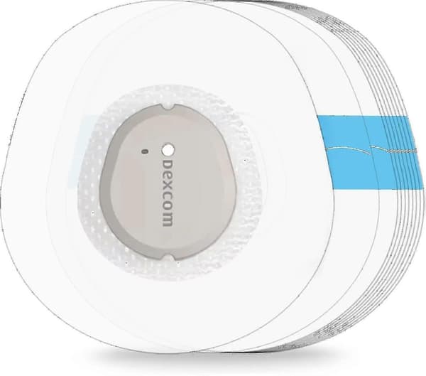 Dexcom G7 Plaster, Dexcom G7 Vanntette Plaster, Dexcom G7 Selvklebende Hudvennlige Festeplaster - 3-pakning - 30 stk - gjennomsiktige