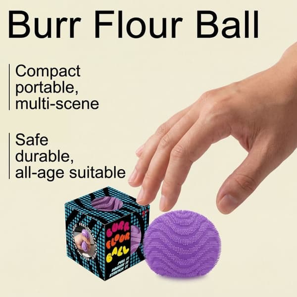 3 stk. Fuzz Ball Squishy, Stressbolde til voksne Langsomt stigende Squishies Bløde Sensoriske Klem Super Solide Squish Bløde Formbare Fidgets Squishy