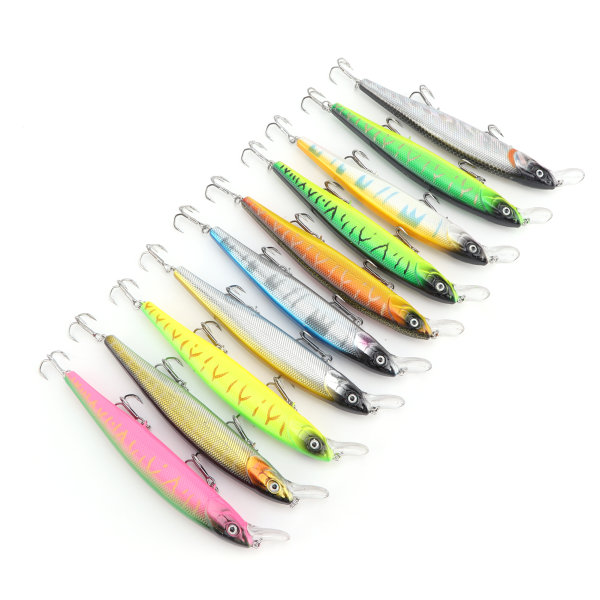 Minnow Fishing Lure 22,8g/14cm Flytande artificiellt hårt bete Bas Wobblers Lock med krok