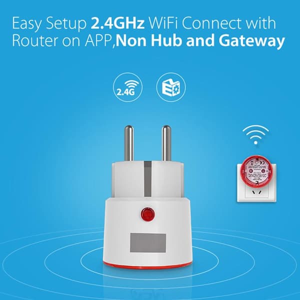 Tuya WIFI-stikkontakt 16A Zigbee 3.0 EU Smart stikkontakt trådløs[ALM] 1PC