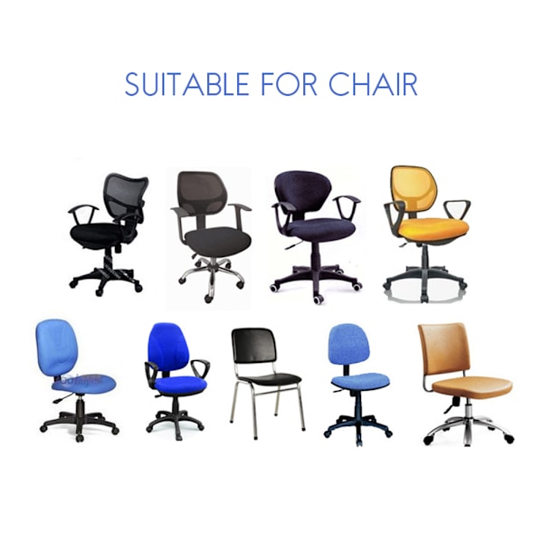 2 stk Universal Computer Office Chair Ryggstøtte Deksel Beskyttende Stretchable Roterende Drafting Chair Slipcover