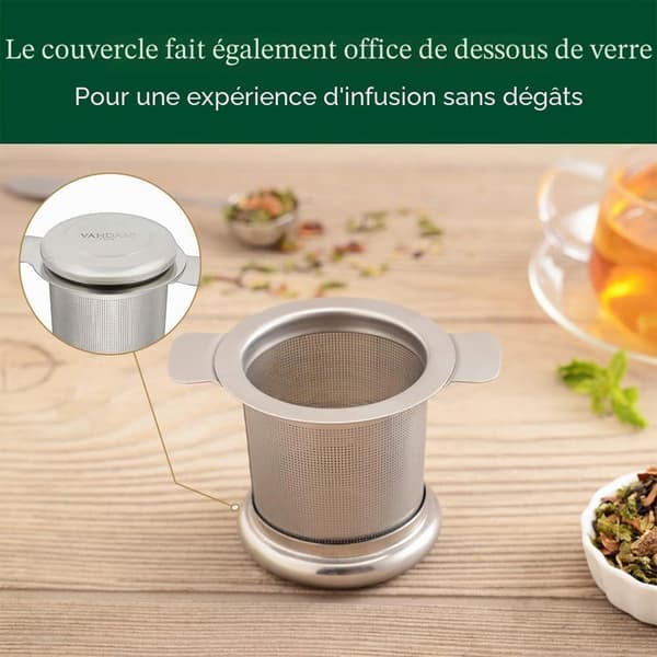 1 stk Klassisk te-infuser | Te-infuserkopp | Te-infuser for løs te av 18/8 rustfritt stål | Te-infuser